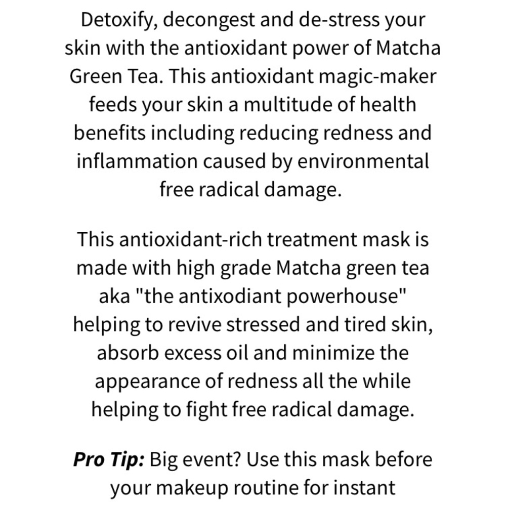 Boscia Matcha Magic Super-Antioxidant Mask - Picture 2 of 9